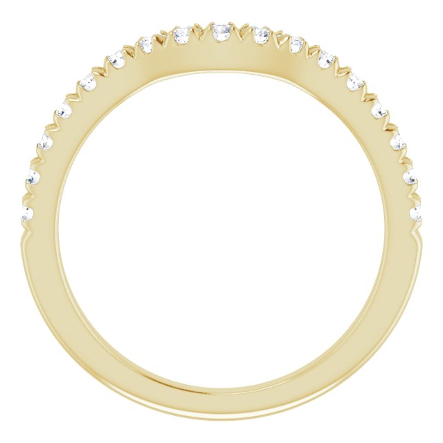 14K Yellow 3/8 CTW Natural Diamond Matching Band