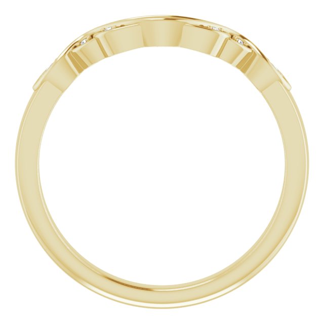 14K Yellow .03 CTW Natural Diamond Matching Band