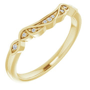 14K Yellow .03 CTW Natural Diamond Matching Band