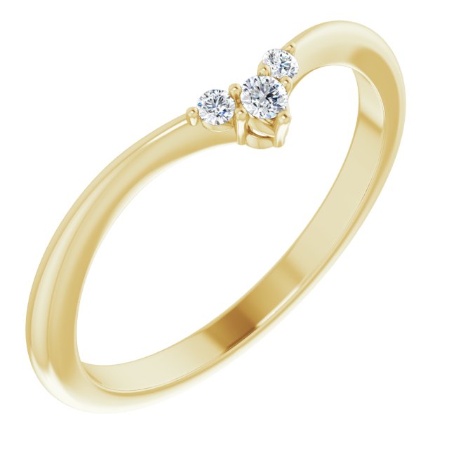 14K Yellow .05 CTW Natural Diamond Matching Band