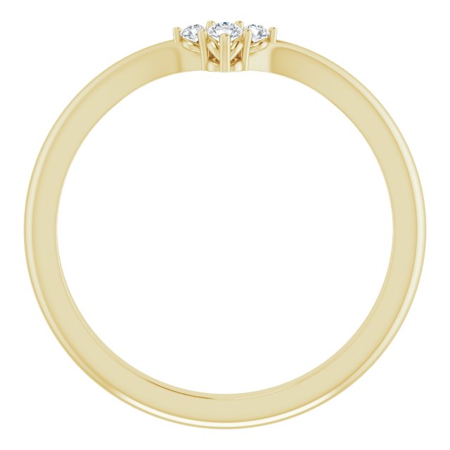14K Yellow .05 CTW Natural Diamond Matching Band
