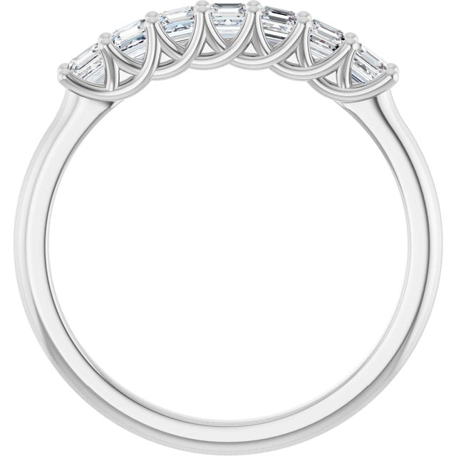 14k White 1/2 Ctw Natural Diamond Anniversary Band