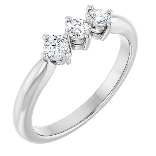 14K White 1/3 CTW Lab-Grown Diamond Anniversary Band