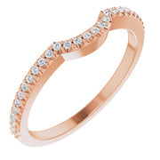 14k Rose 1/8 Ctw Natural Diamond Band