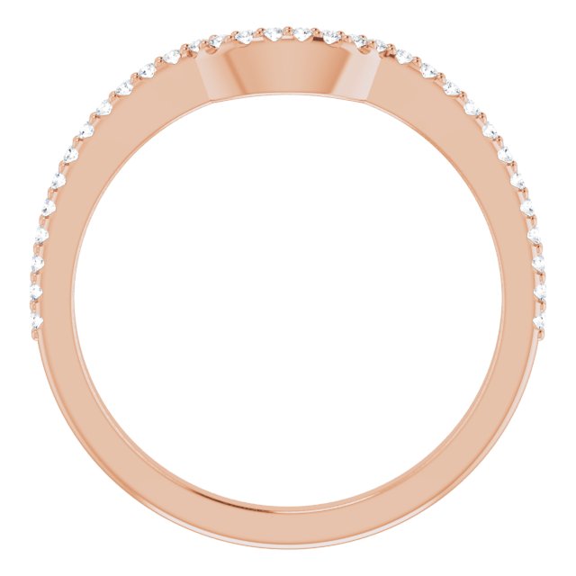 14k Rose 1/8 Ctw Natural Diamond Band