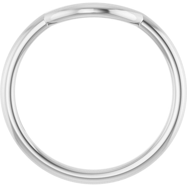 14K White 8.6 mm Contour Band