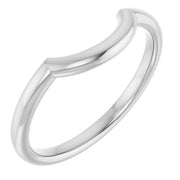 14K White 8.6 mm Contour Band