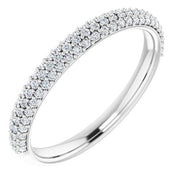 14K White 3/8 CTW Natural Diamond Matching Band