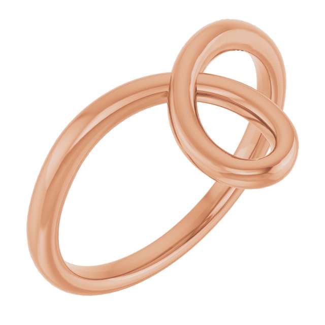 14k Rose Looped Bypass Ring