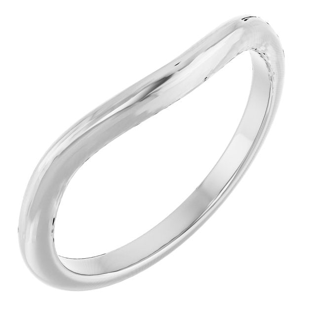 14K White 5.8 mm Round Band