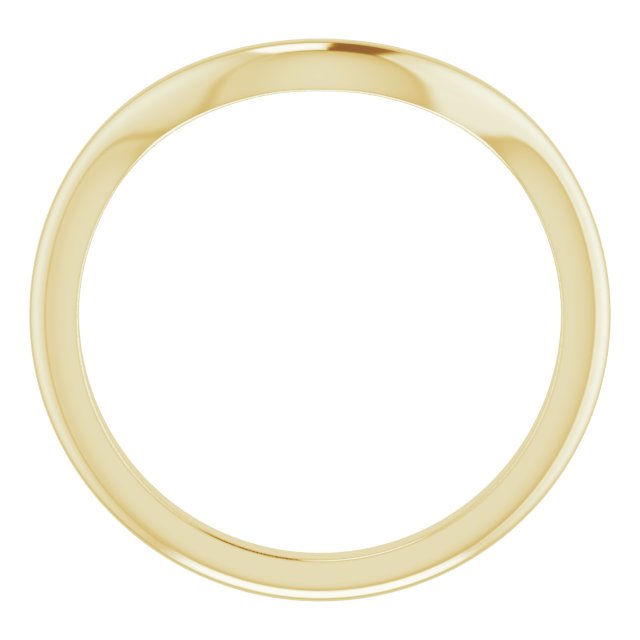 14k Yellow 8 X 6 Mm Emerald Band