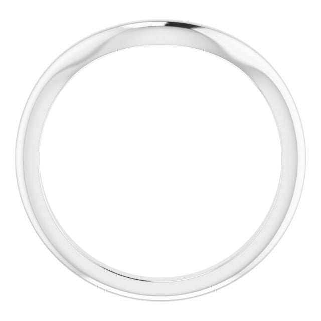 14K White 10 x 7 mm Pear Band