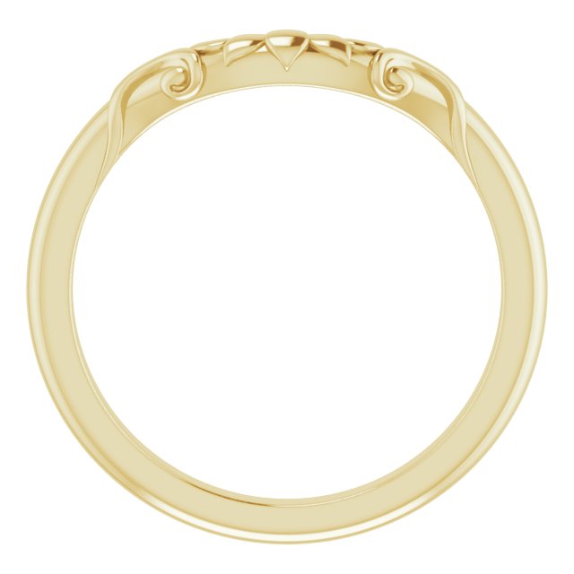 14K Yellow Band for 11 x 9 mm Oval Ring