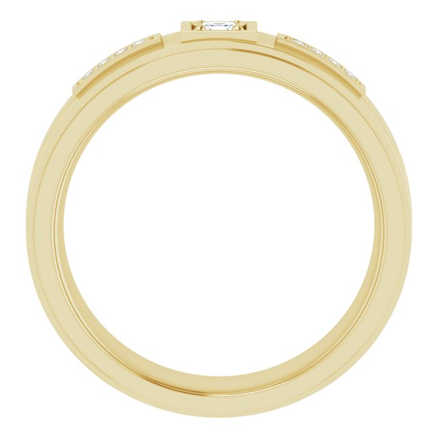 14K Yellow 1/6 CTW Natural Diamond Mens Band