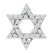 14K White 1/10 CTW Natural Diamond Star of David Pendant