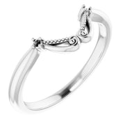 14K White .02 CTW Natural Diamond Band