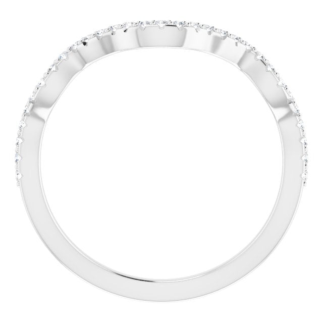 14K White 1/6 CTW Natural Diamond Band