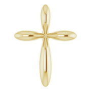 14k Yellow 10x7.72 Mm Cross Pendant