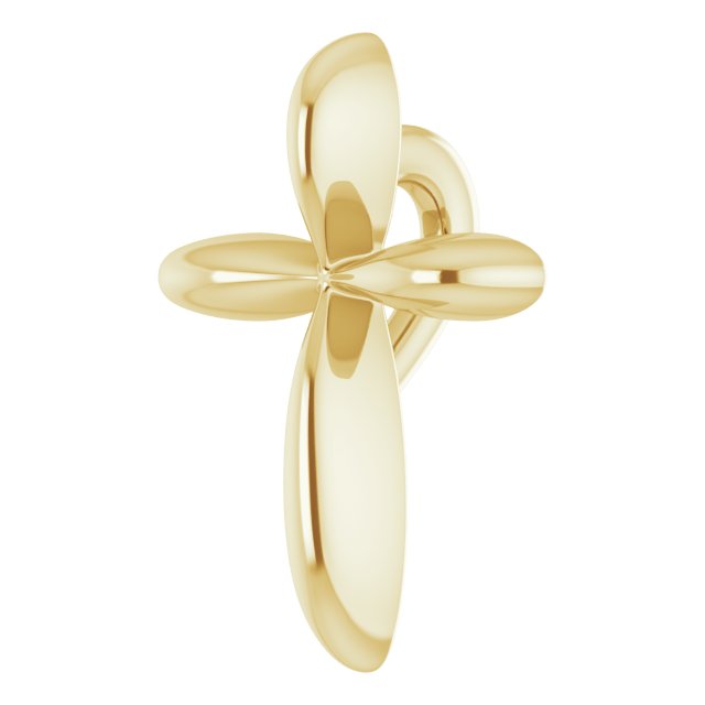 14k Yellow 10x7.72 Mm Cross Pendant