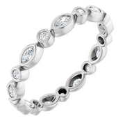 14k White 1/3 Ctw Natural Diamond Eternity Band Size 7