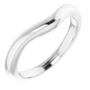 14K White Matching Band for Oval Engagement Ring