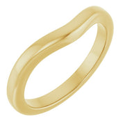 14k Yellow Matching Band For Oval Engagement Ring