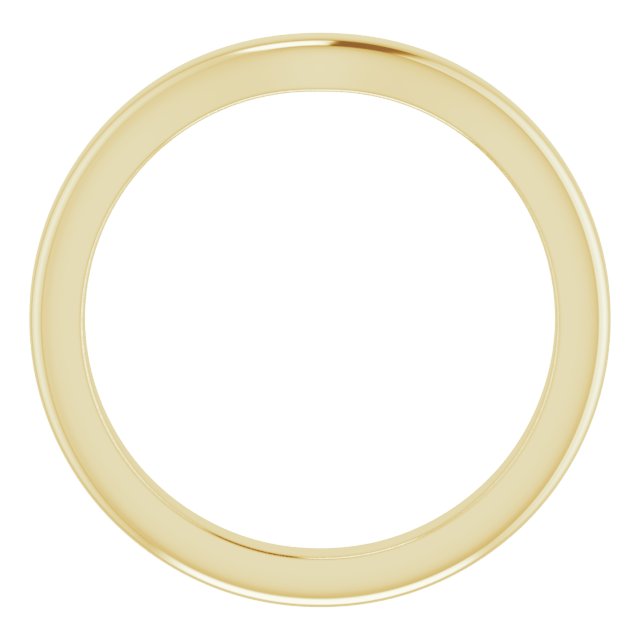 14K Yellow Matching Band for Round Engagement Ring