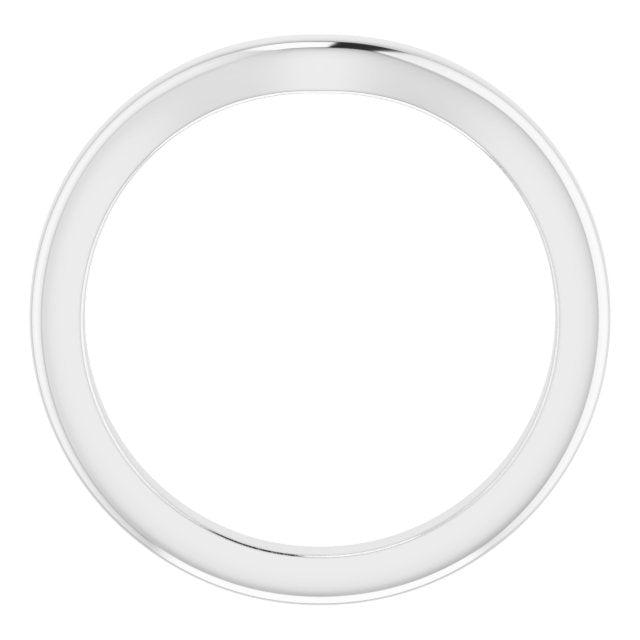 14K White Matching Band for Oval Engagement Ring