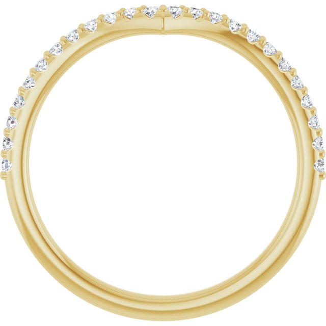 14k Yellow 1/5 Ctw Natural Diamond Contour Band