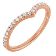 14k Rose 1/5 Ctw Lab Grown Diamond Contour Band
