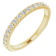 14K Yellow 1/3 CTW Diamond French-Set Matching Band