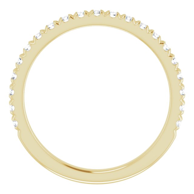 14K Yellow 1/3 CTW Diamond French-Set Matching Band