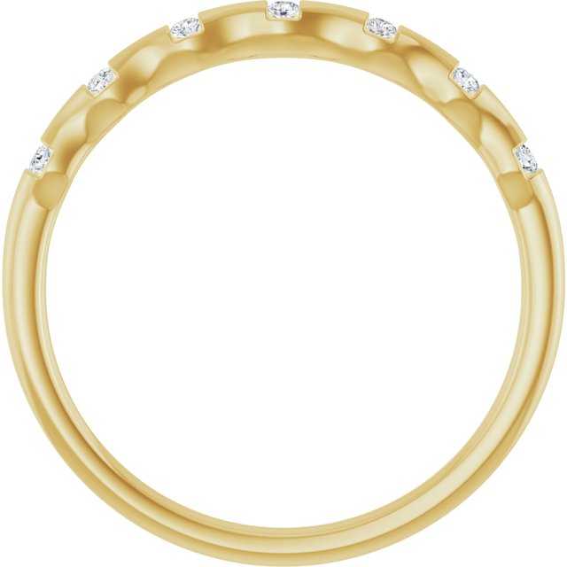 14k Yellow .06 Ctw Natural Diamond Stackable Ring