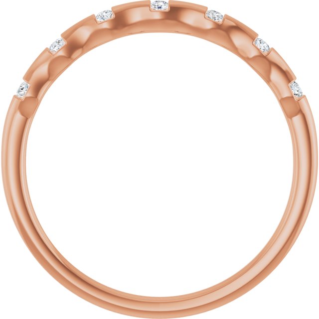 14k Rose .06 Ctw Natural Diamond Stackable Ring
