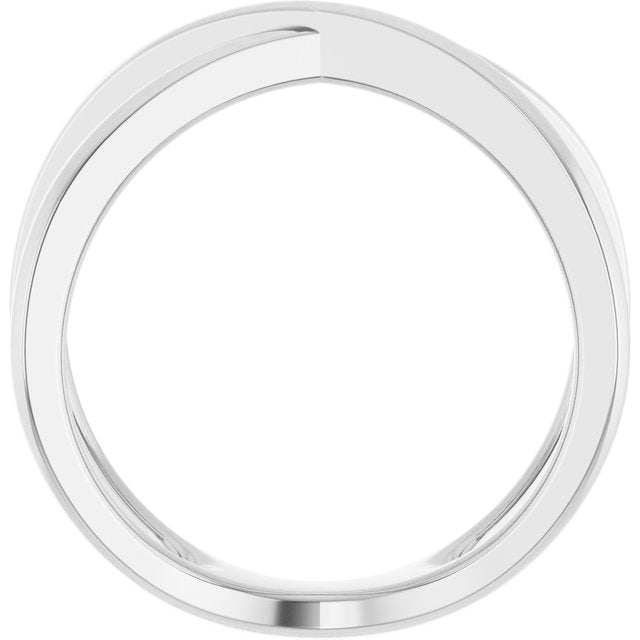 14k White Criss-cross Ring