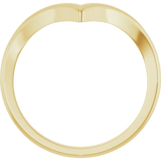 14k Yellow V Ring