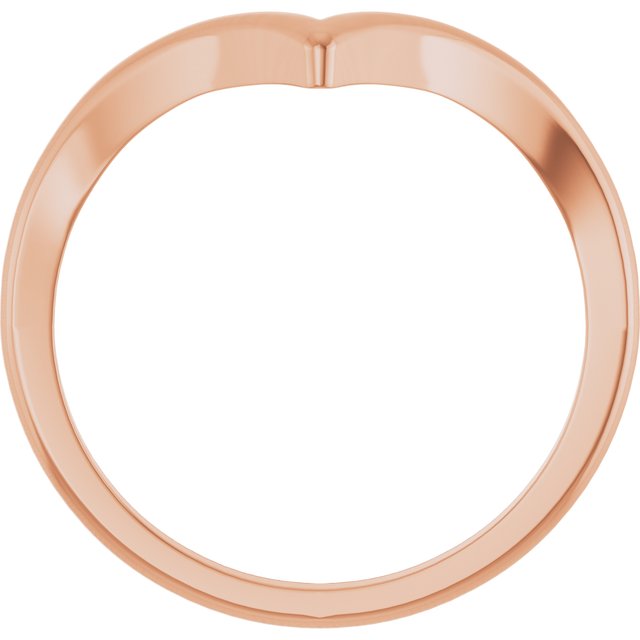 14k Rose V Ring