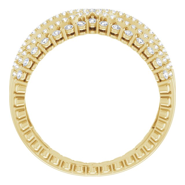14k Yellow 1/2 Ctw Natrual Diamond Negative Space Ring