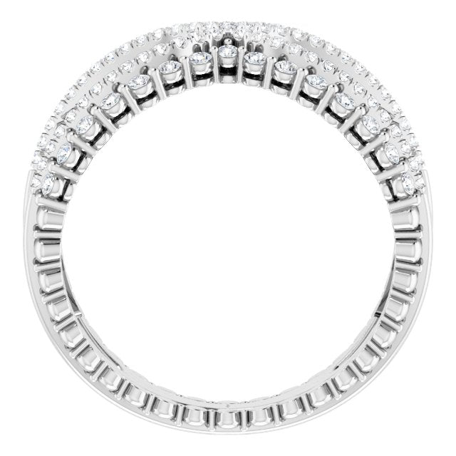 14k White 1/2 Ctw Natrual Diamond Negative Space Ring
