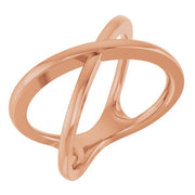 14k Rose Criss-cross Ring