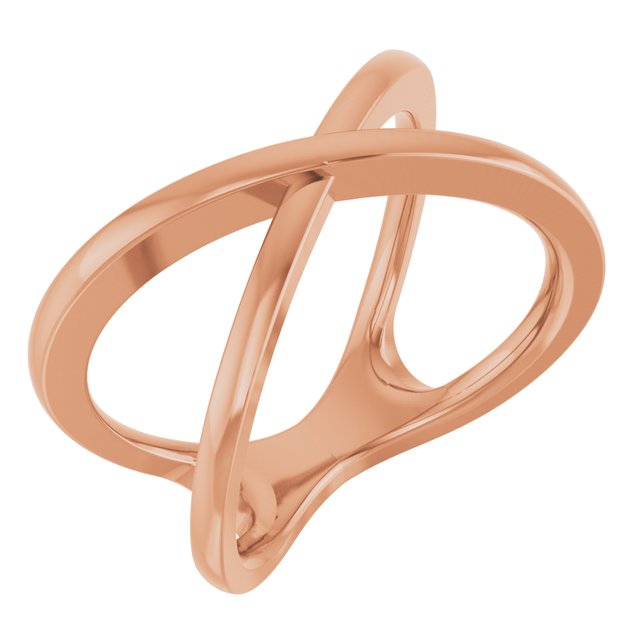 14k Rose Criss-cross Ring