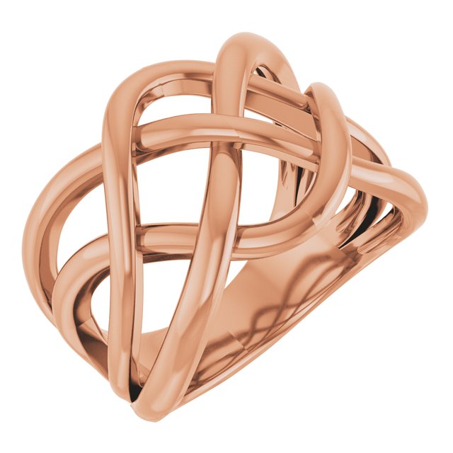 14k Rose Criss-cross Ring