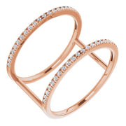 14k Rose 1/5 Ctw Natural Diamond Ring