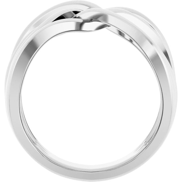 14k White Freeform Ring