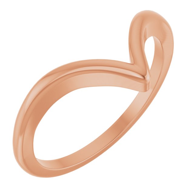 14k Rose V Ring