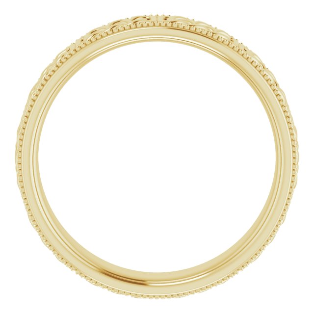 14K Yellow 6 mm Celtic-Inspired Band Size 12