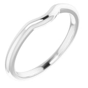 14K White Band for 7 mm Cushion Ring