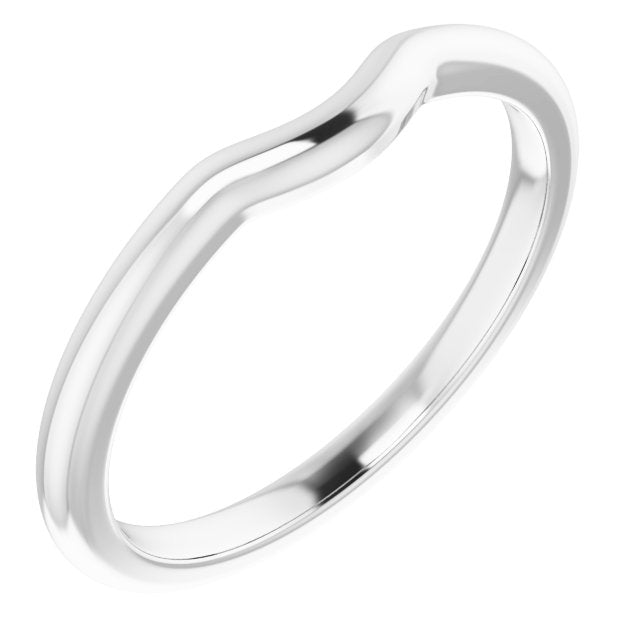 14K White Band for 7 mm Cushion Ring