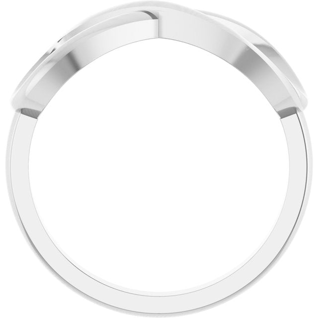 Sterling Silver Infinity-inspired Ring Size 7
