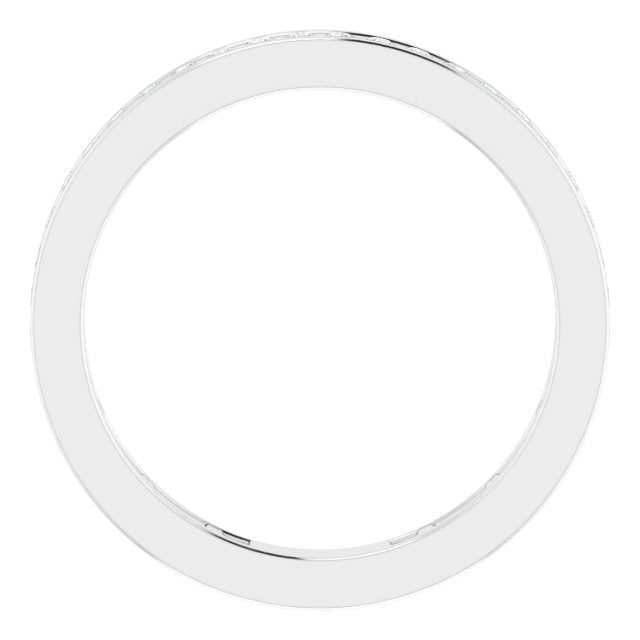 14K White 3/8 CTW Natural Diamond Stackable Ring